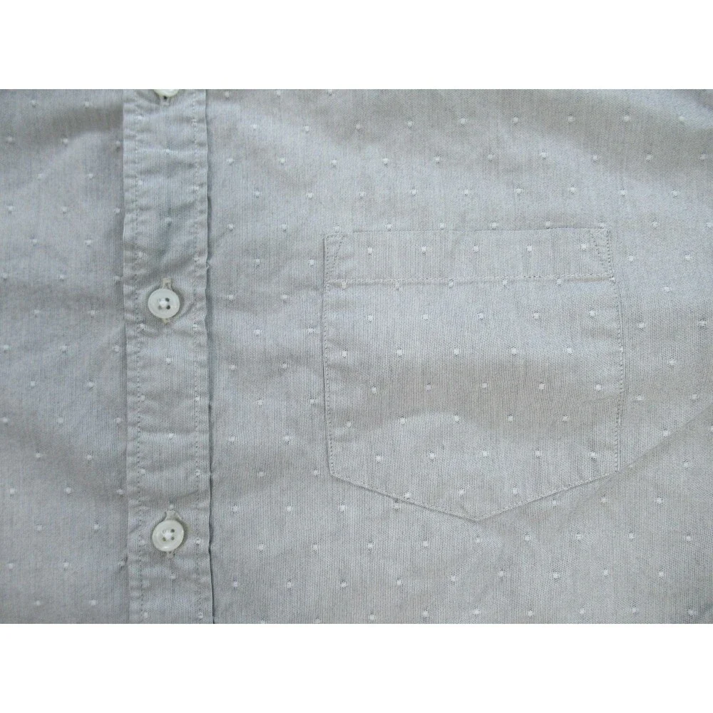 J.CREW Men’s Sz. XL Slim Fit Shirt Buttoned Up Long Sleeve Gray Dots Preppy